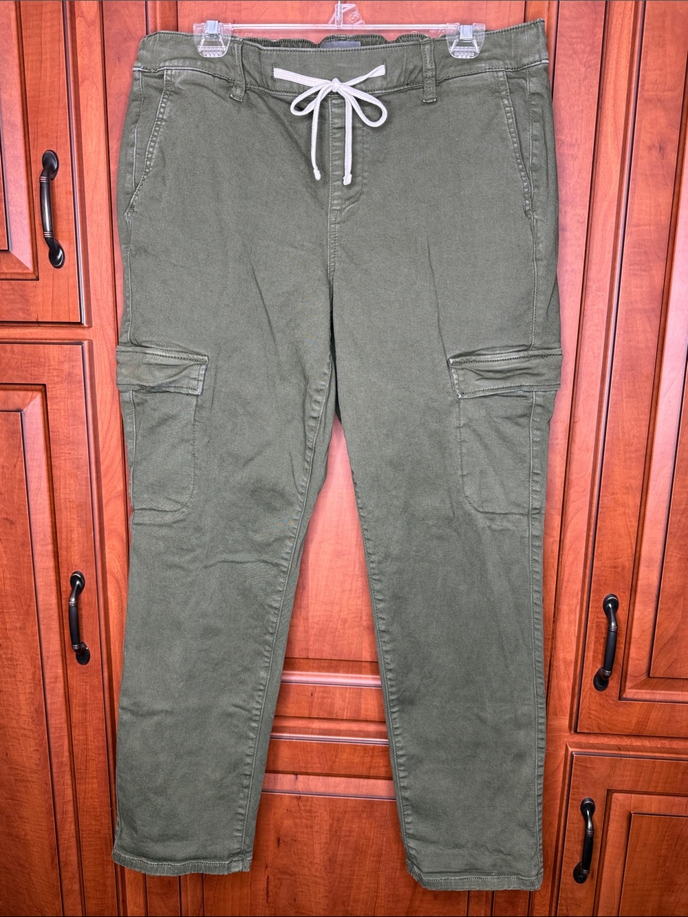 Torrid Olive Green Drawstring Cargo Pants, Size: 14 (1R)